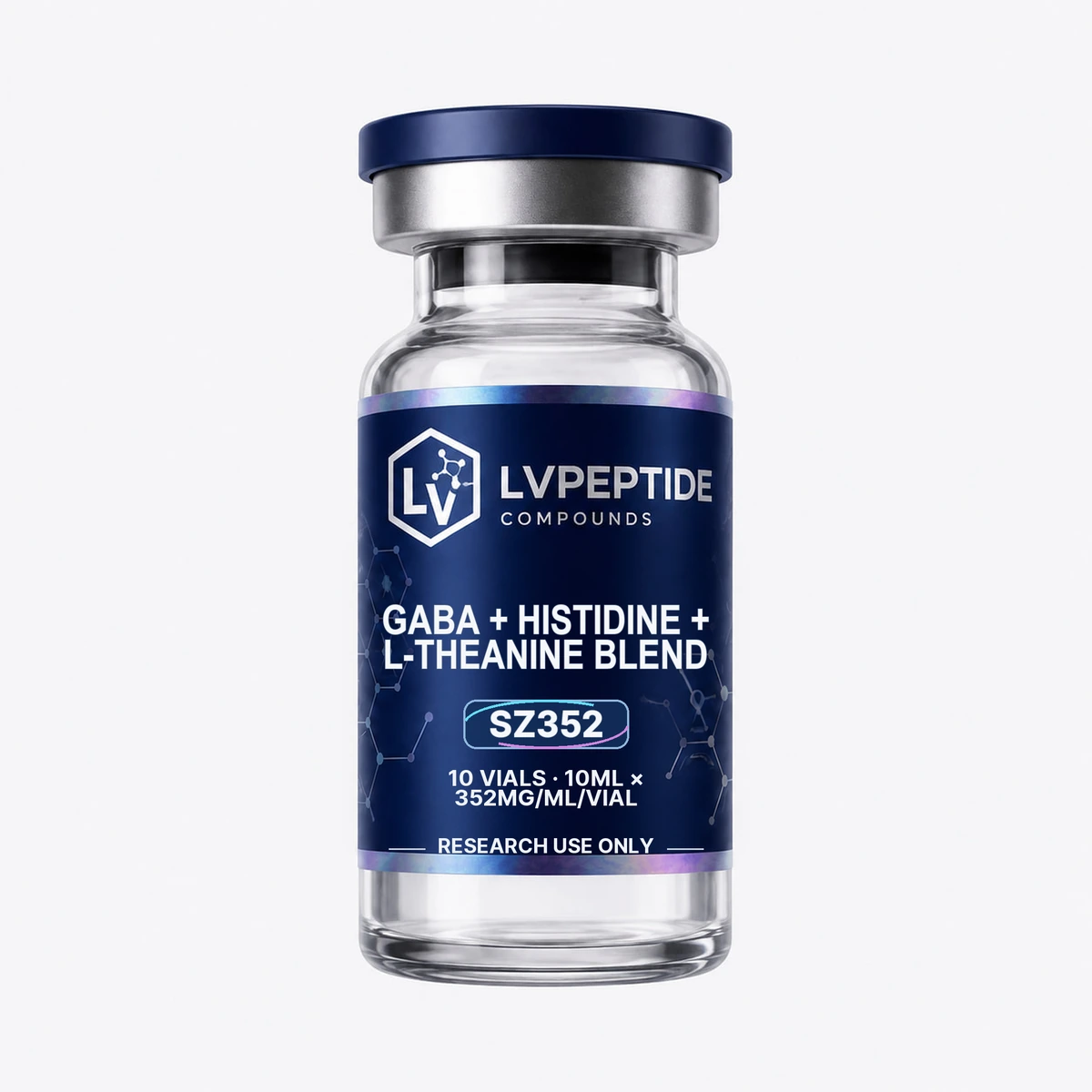 LVPEPTIDE GABA + Histidine + L-Theanine Blend unified product vial
