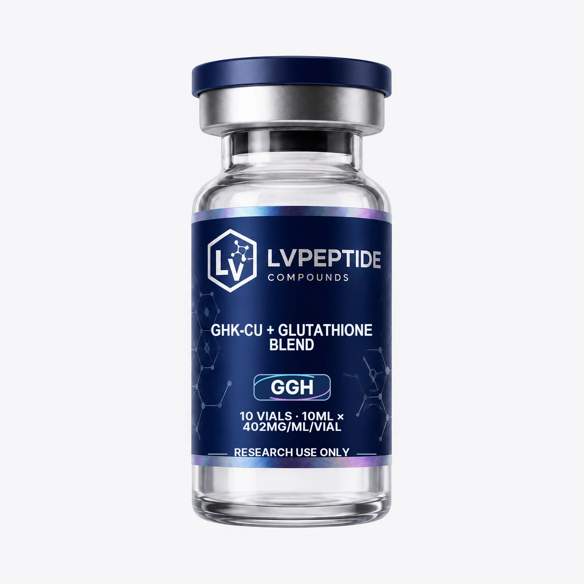 LVPEPTIDE GHK-Cu + Glutathione Blend unified product vial